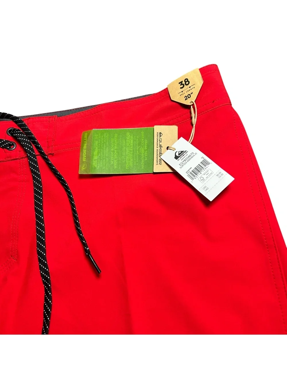 QUICKSILVER Men’s Red SURFSILK KAIMANA beach 20’ board shorts size 38 NWT